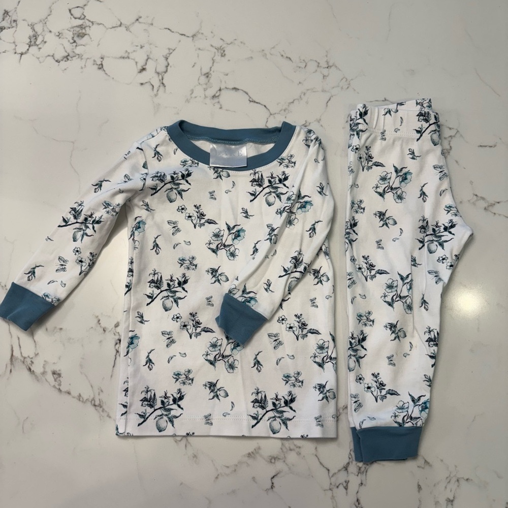 Classic Blue and White Floral Pajama Set
